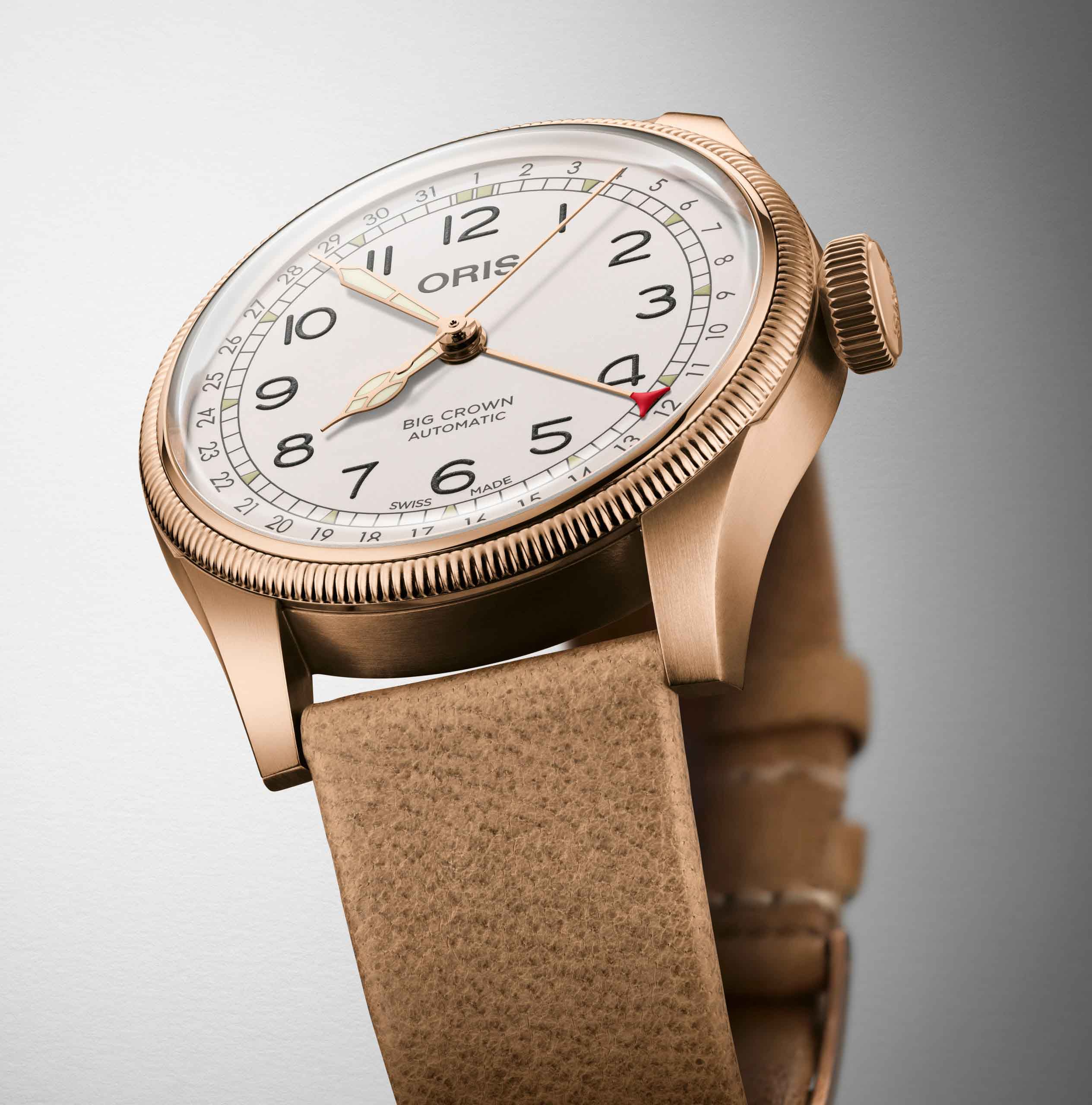 Оригинальные часы Oris Oris Big Crown Bronze Pointer Date 01 754 7741 3161-Set механические калибр механизма 754 общий вид